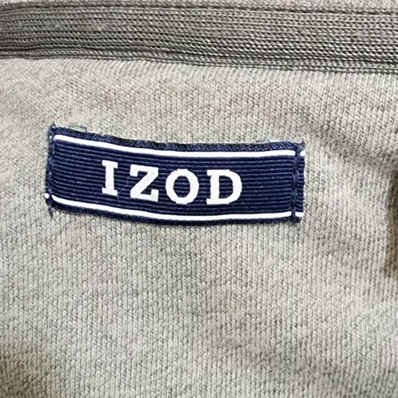 Izod men's gray half zip fleece lined sweatshirt - Picture 5 of 6